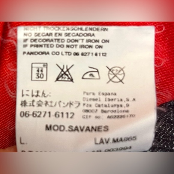 DIESEL Dark Wash Cropped Jeans With Denim Fringe Accents. Women’s Size 26 EUC - Picture 7 of 8